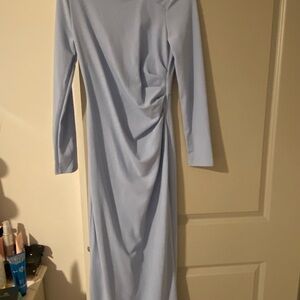 SHEIN Light Blue Long Sleeve Dress